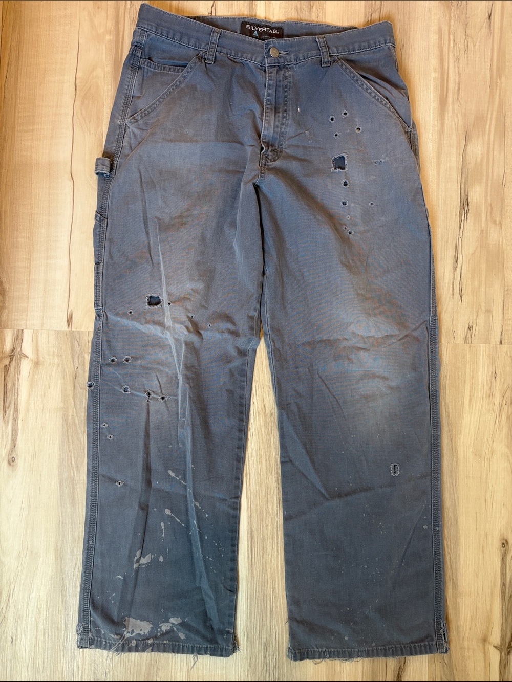 VTG 90s Silver tab Distressed Work Pants